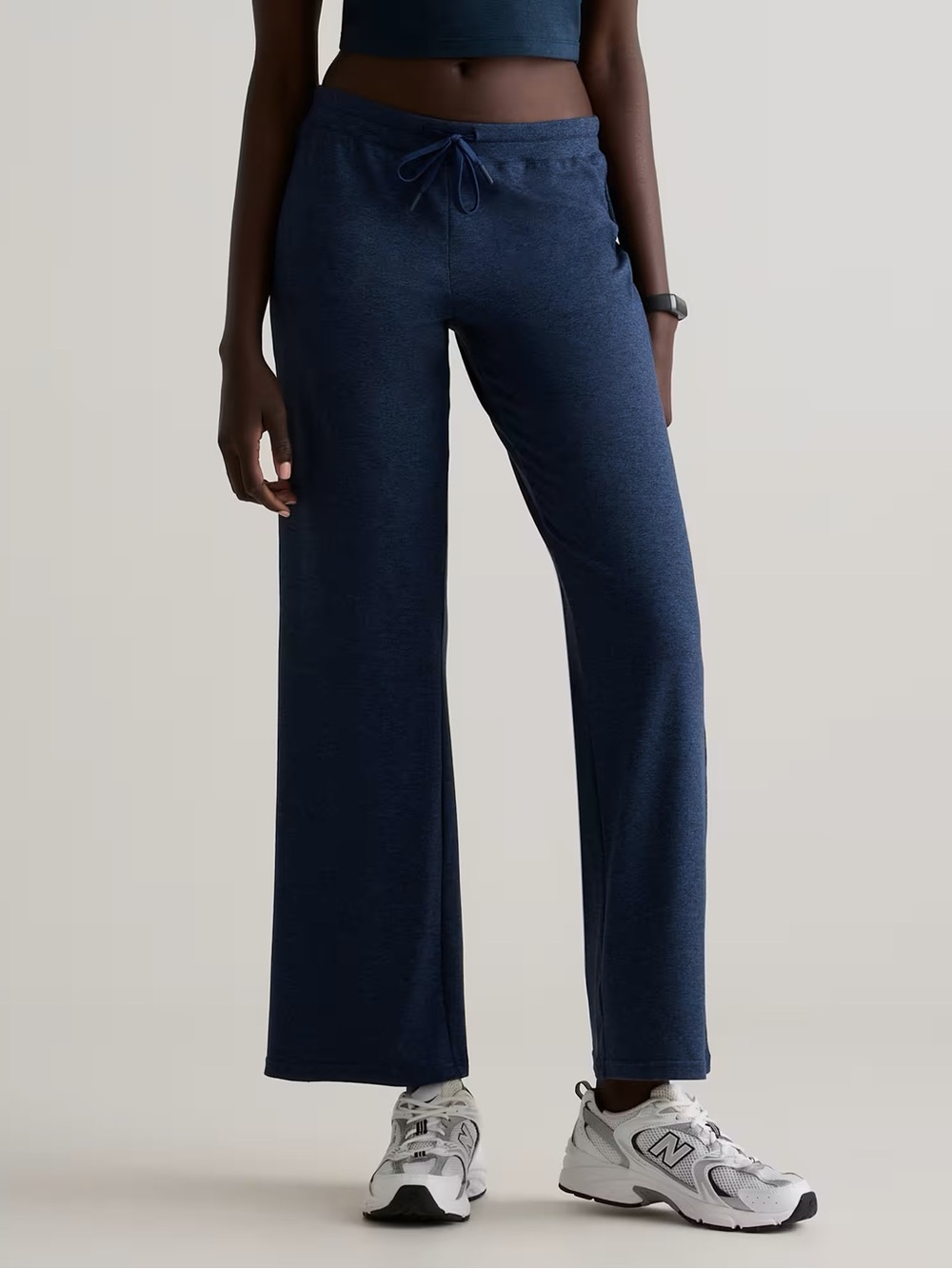 Quince Flowknit Wide Leg Pants Navy Heather S - Picture 5 of 13